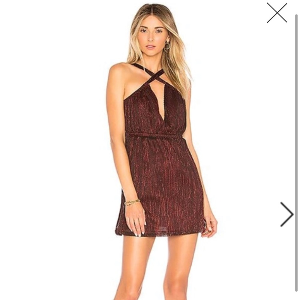Metallic mini dress